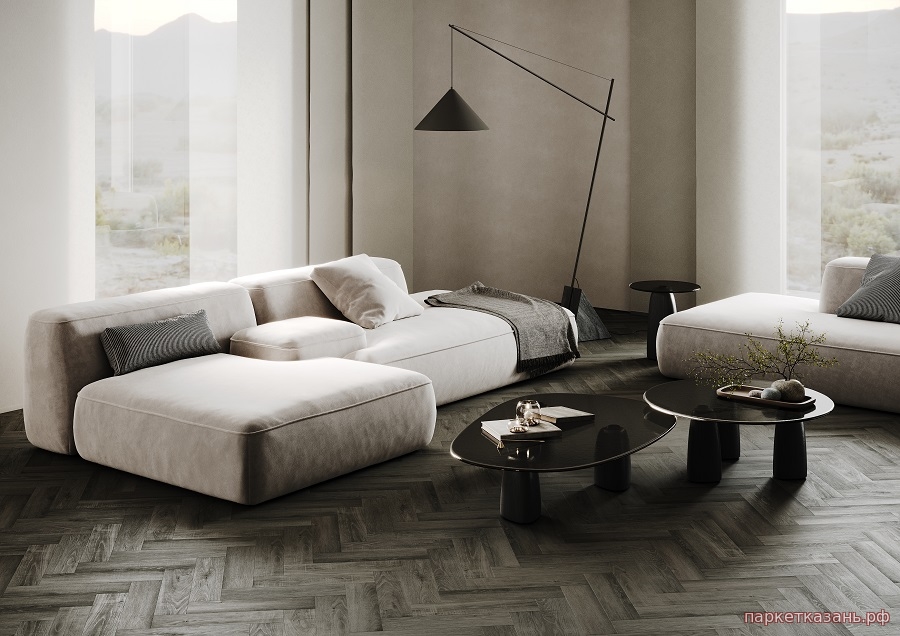 Кварцевый ламинат SPC Fargo Herringbone Дуб Борнео 44-3046-6