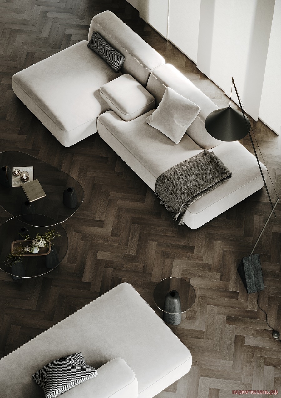 Кварцевый ламинат SPC Fargo Herringbone Дуб Кальвадос 44-62W921