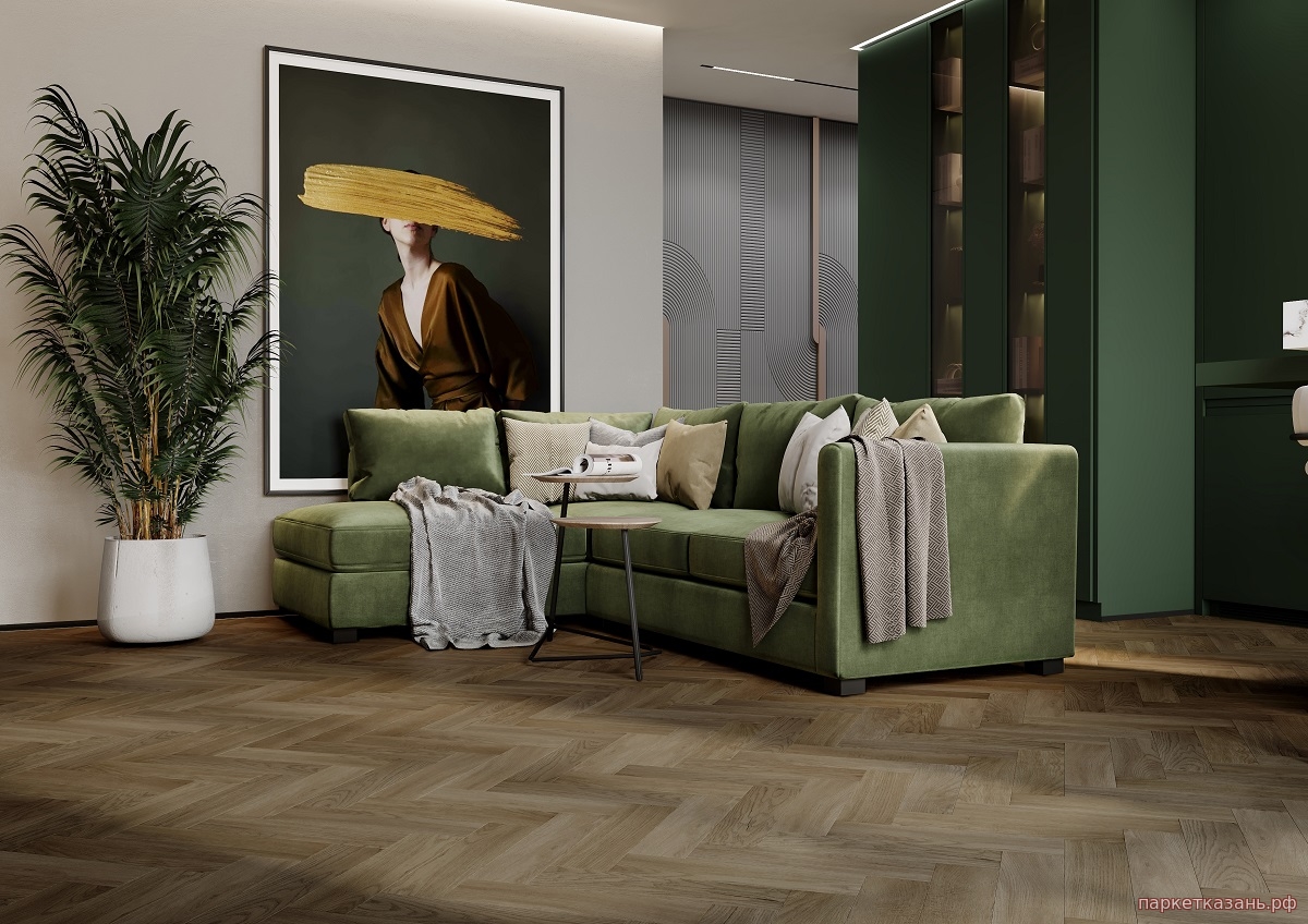 Кварцевый ламинат SPC Fargo Herringbone Дуб Монако 44-63W948