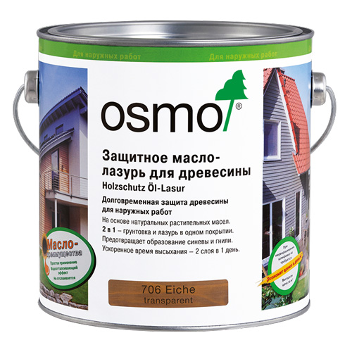 Защитное масло-лазурь для древесины Osmo Holzschutz Öl-Lasur