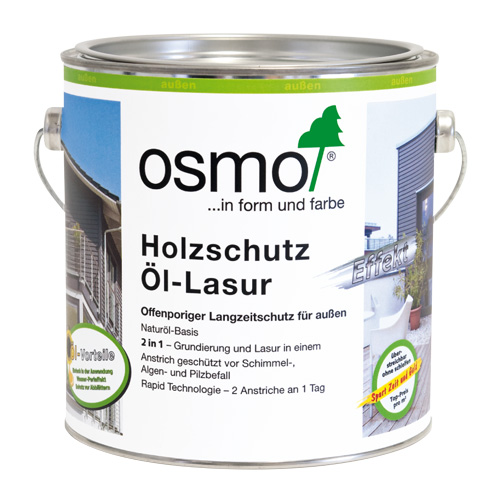 Защитное масло-лазурь для древесины с эффектом серебра Osmo Holzschutz Öl-Lasur Effekt